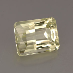Spodumene Giallo chiaro naturale da 4.83 ct, Taglio smeraldo, VS