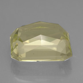 Spodumene giallo chiaro naturale da 7,74 ct, taglio smeraldo, VVS-VS
