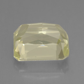 Spodumene naturale giallo da 5,79 ct, taglio smeraldo, VVS-VS