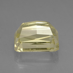 Spodumene naturale giallo da 5,03 ct, taglio smeraldo, VVS-VS