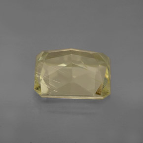 Spodumene naturale giallo da 5,10 ct, taglio smeraldo, VS