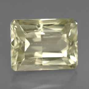 Spodumene Giallo chiaro naturale da 7.32 ct, Taglio smeraldo, VS