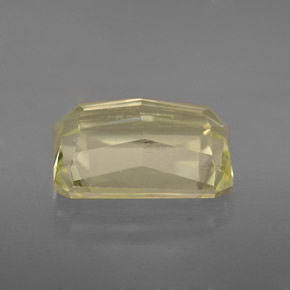 Spodumene naturale giallo da 5,33 ct, taglio smeraldo, VS