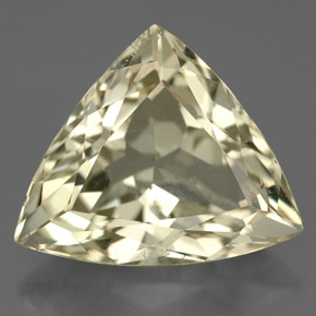 Spodumene Giallo chiaro naturale da 8.31 ct, Taglio trillion, VS-SI