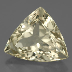 Spodumene Giallo chiaro naturale da 8.31 ct, Taglio trillion, VS-SI