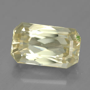 Spodumene naturale giallo da 6,78 ct, taglio smeraldo, SI