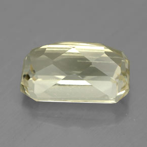Spodumene naturale giallo da 6,78 ct, taglio smeraldo, SI