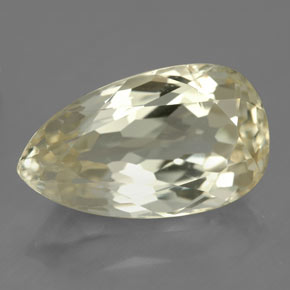 Spodumene naturale giallo da 11,46 ct, taglio a pera, SI