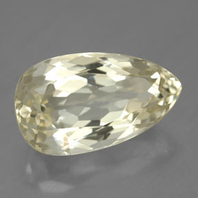Spodumene naturale giallo da 11,46 ct, taglio a pera, SI