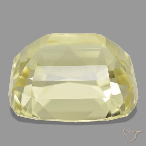 Spodumene naturale giallo da 38,30 ct, taglio a cuscino, VVS