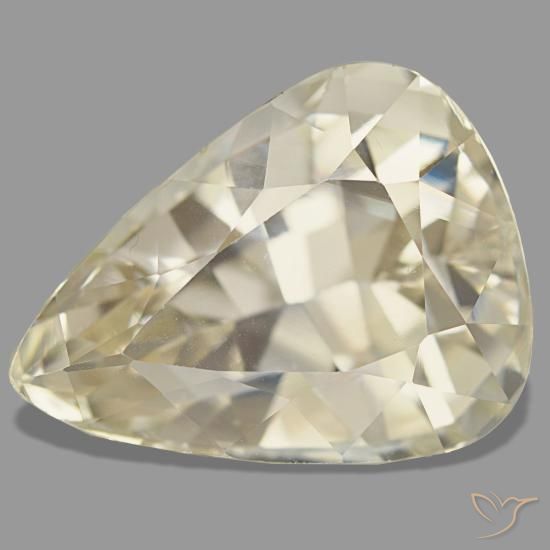 Spodumene naturale giallo da 19,62 ct, taglio a pera, VVS-VS