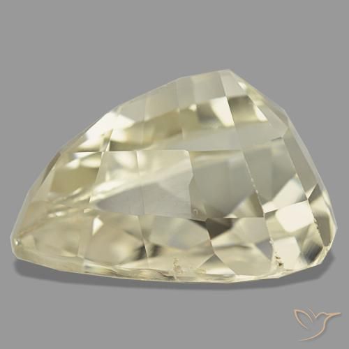 Spodumene naturale giallo da 19,62 ct, taglio a pera, VVS-VS