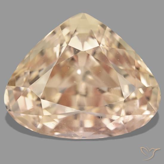 Spodumene naturale arancione da 55,30 ct, taglio a pera, VS