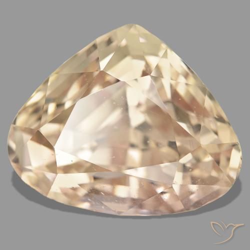 Spodumene naturale arancione da 55,30 ct, taglio a pera, VS