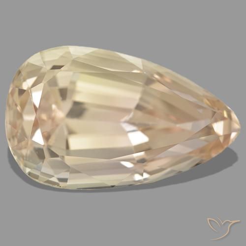 Spodumene naturale arancione da 61,88 ct, taglio a pera, VS