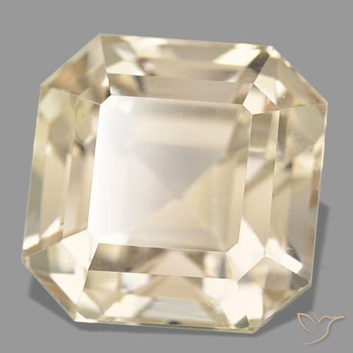 Spodumene naturale dorato da 21,88 ct, taglio smeraldo, VVS-VS