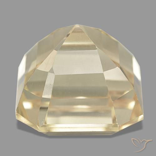 Spodumene naturale dorato da 21,88 ct, taglio smeraldo, VVS-VS