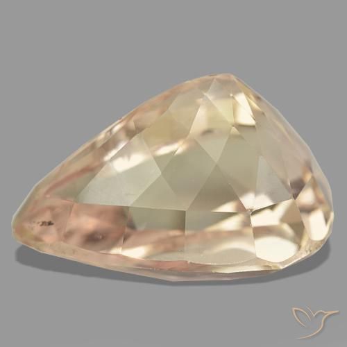 Spodumene naturale rosa da 42,64 ct, taglio a pera, VS