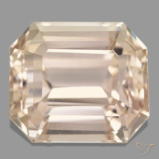 33.32ct arancione spodumene, taglio smeraldo, VVS-VS