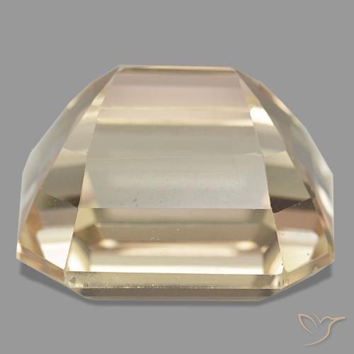 Spodumene naturale arancione da 33,32 ct, taglio smeraldo, VVS-VS
