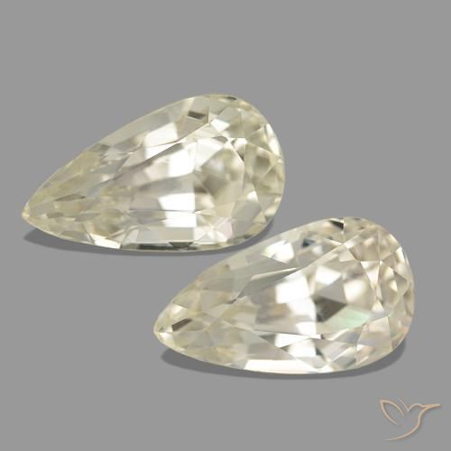 Spodumene naturale giallo da 30,94 ct, taglio a pera, VVS-VS