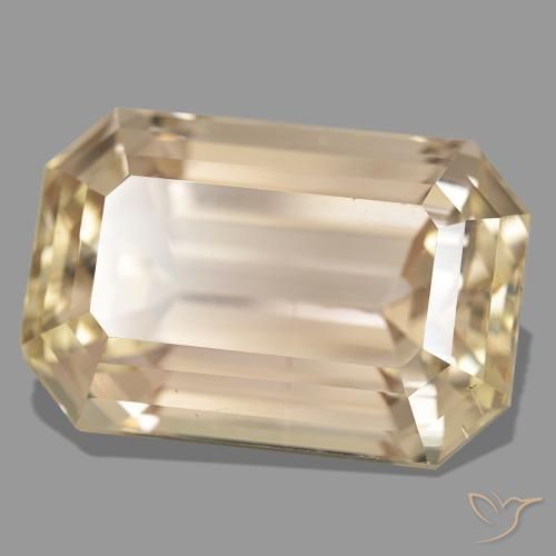 Spodumene naturale arancione da 47,04 ct, taglio smeraldo, VS