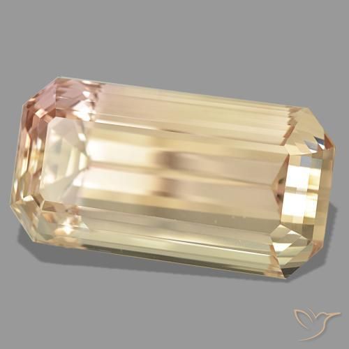 Spodumene naturale arancione da 244,05 ct, taglio smeraldo, VVS