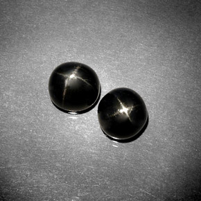 Diopside stellato naturale nero da  ct, taglio ovale, opaco