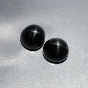 Diopside stellato naturale nero da  ct, taglio ovale, opaco