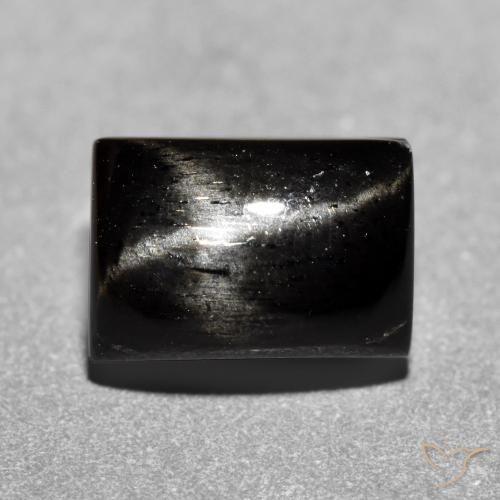 Stella Diopside Nero naturale da 1.89 ct, Taglio a baguette, Opaco