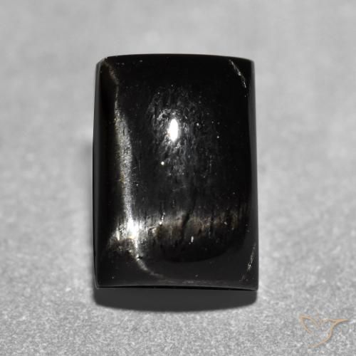 Stella Diopside Nero naturale da 1.89 ct, Taglio a baguette, Opaco