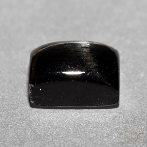 Stella Diopside Nero naturale da 1.89 ct, Taglio a baguette, Opaco