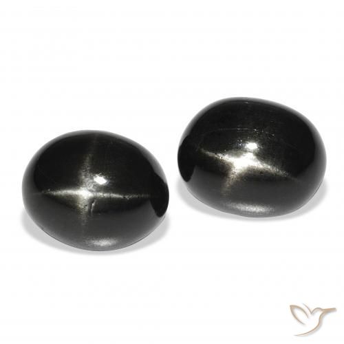 Gemme di Stella Diopside Nero naturale da 10.31 ct, Ovale, Opaco
