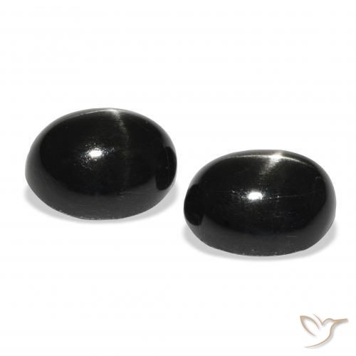Gemme di Stella Diopside Nero naturale da 10.31 ct, Ovale, Opaco