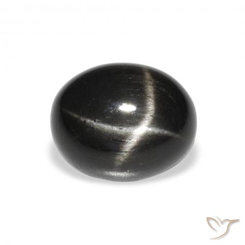 5.02ct Naturale Nero Stella Diopside, Ovale, Opaco