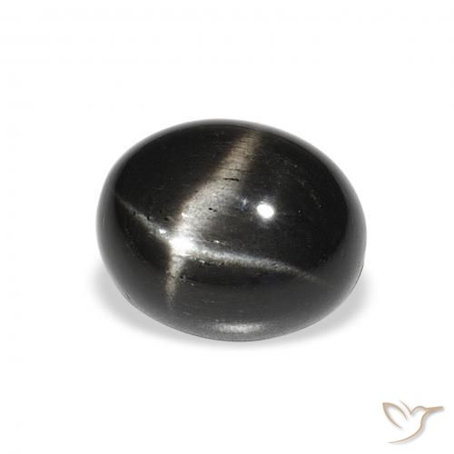 Stella Diopside Nero naturale da 5.02 ct, Ovale, Opaco