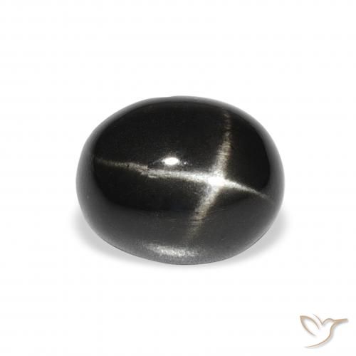 4.92ct Naturale Nero Stella Diopside, Ovale, Opaco
