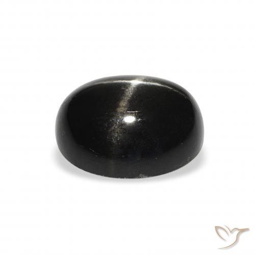 Stella Diopside Nero naturale da 4.92 ct, Ovale, Opaco