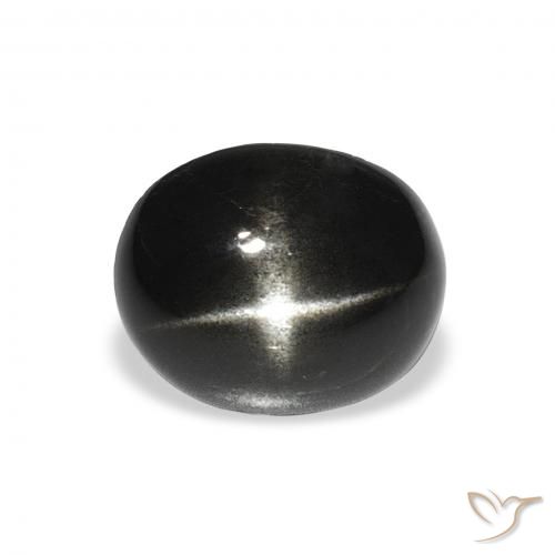 3.60ct Naturale Nero Stella Diopside, Ovale, Opaco