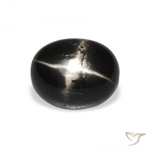 4.73ct Naturale Nero Stella Diopside, Ovale, Opaco