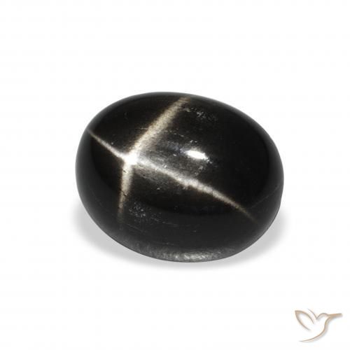 Stella Diopside Nero naturale da 4.73 ct, Ovale, Opaco