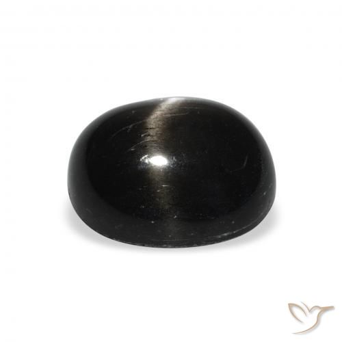 Stella Diopside Nero naturale da 5.15 ct, Ovale, Opaco