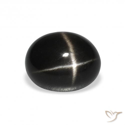 5.00ct Naturale Nero Stella Diopside, Ovale, Opaco