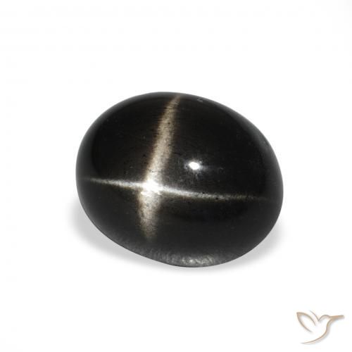 Stella Diopside Nero naturale da 5.00 ct, Ovale, Opaco