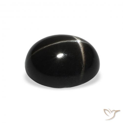 Stella Diopside Nero naturale da 5.00 ct, Ovale, Opaco