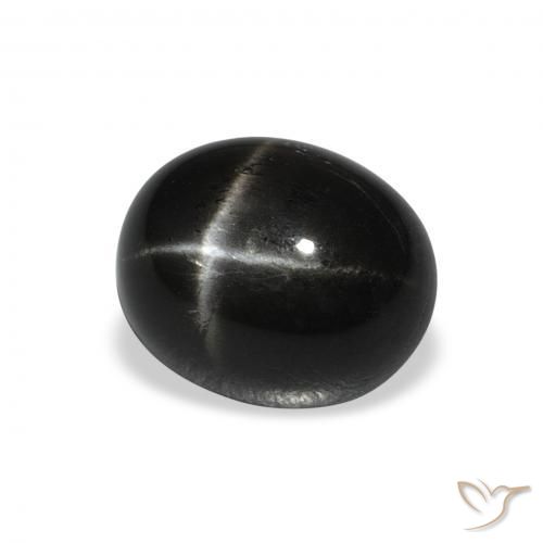 Stella Diopside Nero naturale da 4.97 ct, Ovale, Opaco