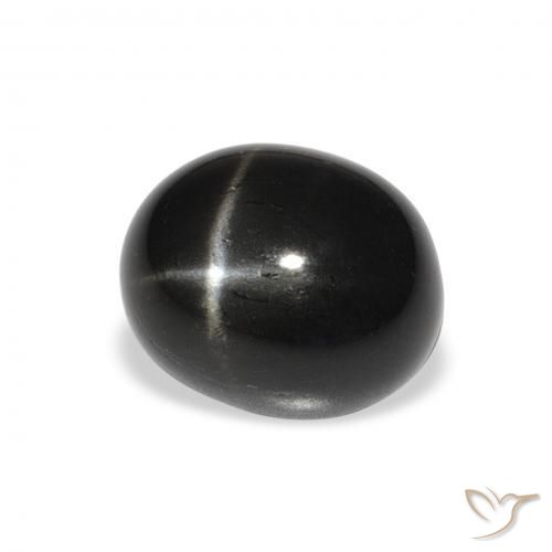 Stella Diopside Nero naturale da 5.42 ct, Ovale, Opaco