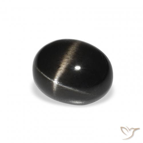 Stella Diopside Nero naturale da 3.08 ct, Ovale, Opaco