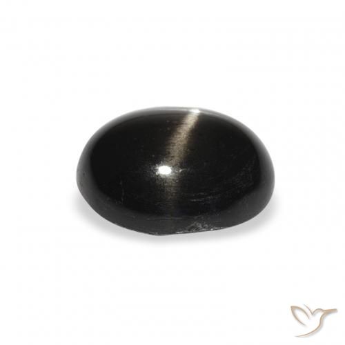 Stella Diopside Nero naturale da 3.08 ct, Ovale, Opaco
