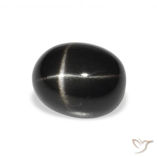 Stella Diopside Nero naturale da 4.60 ct, Ovale, Opaco